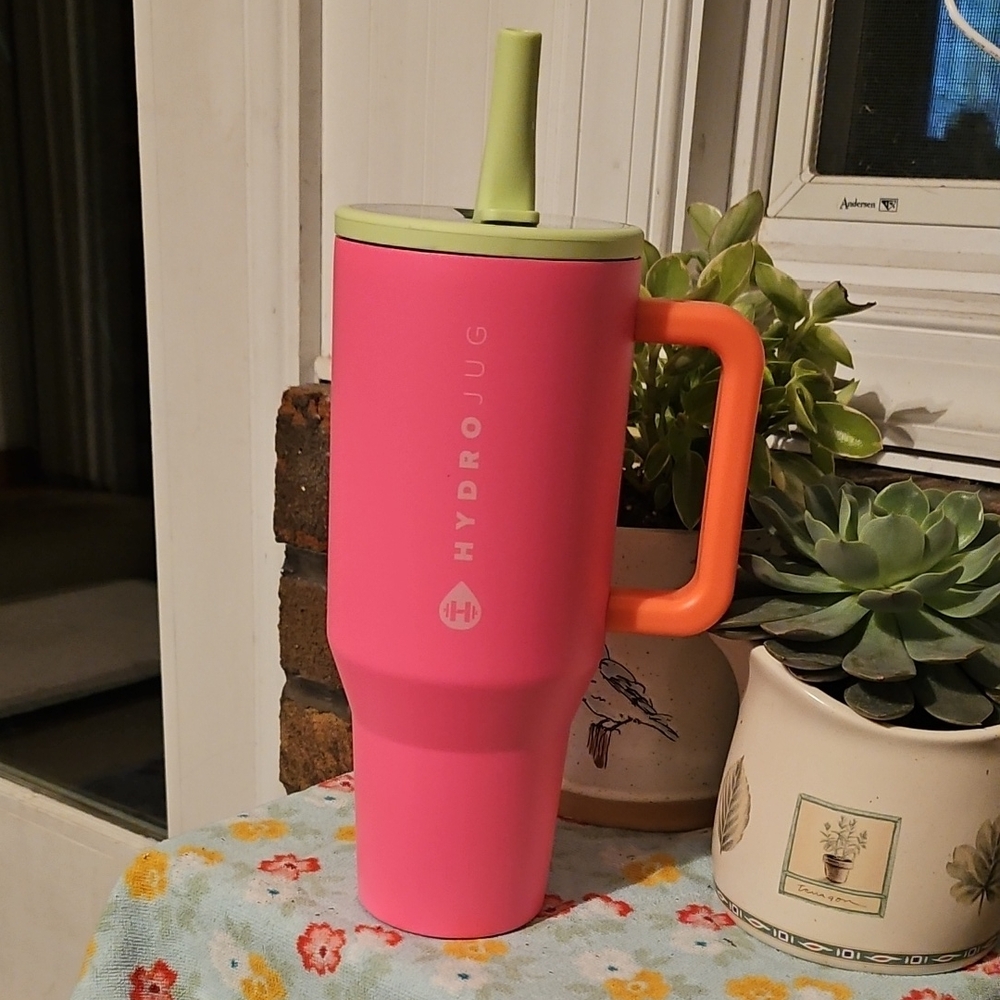 HydroJug Vibrant Pink and Lime Water Bottle